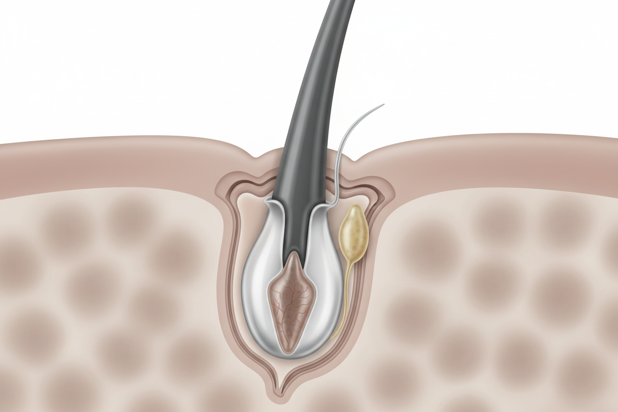 hair root medical closeup